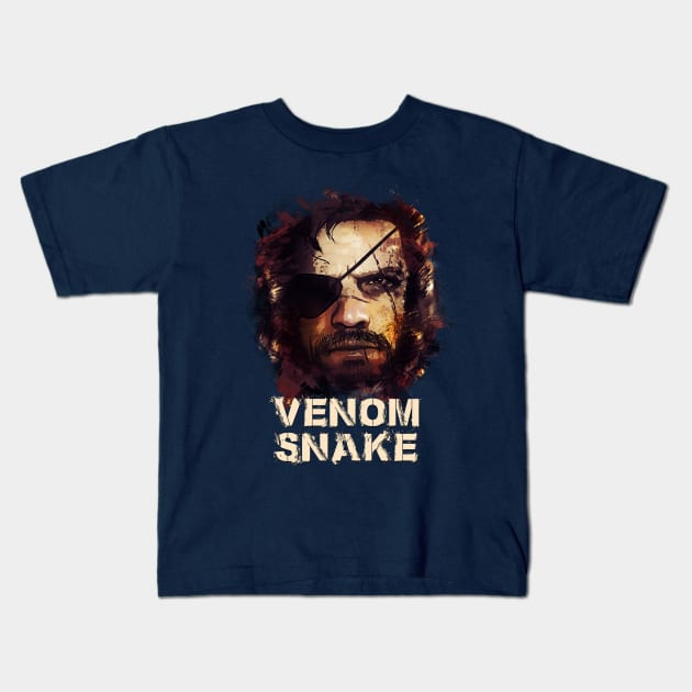 Venom Snake - Big Boss [METAL GEAR SOLID] Kids T-Shirt by Naumovski